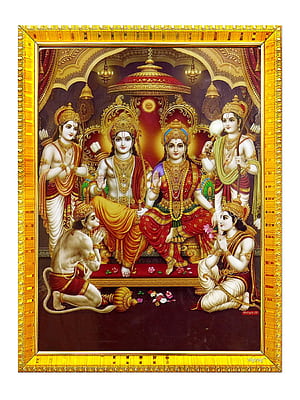 Lord Ram Darbar Frame for Wall / Table / Pooja Room, Ramdarbar HD phone wallpaper