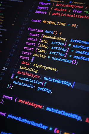 Colorful JavaScript Code on Computer Screen ·, Programming HD phone wallpaper