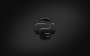 Python Logo, Black Python HD wallpaper