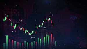 Economic Background With Decrease Bar Chart Graph And Arrow V 02 HD wallpaper
