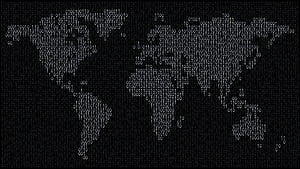 Binary Coding World Map, Dark Coder HD wallpaper