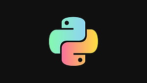 Python Logo Dark background, Black Python HD wallpaper