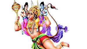 Hanuman Ram Lakshman In White Background Hanuman, Raam laxman HD wallpaper