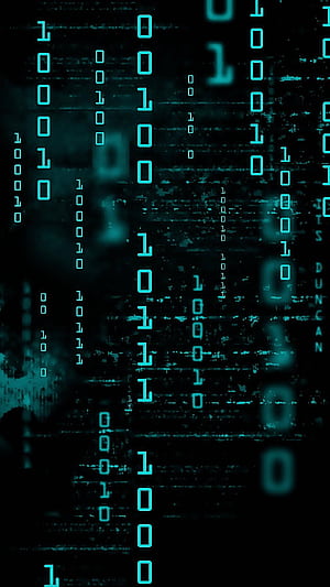 Binary Code Streams Hacking Android HD phone wallpaper