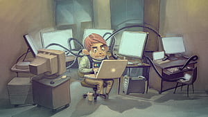 Programmer, Coder, Admin, Boy Programmer HD wallpaper