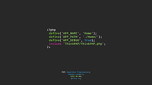Minimal PHP Code — Grey, code, PHP, programming, simple, grey HD wallpaper