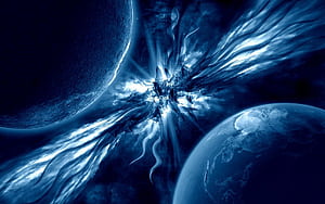 Exploding Planet HD wallpaper