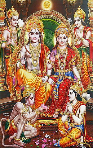 Ram Darbar Poster. Shri ram , Hanuman, Lord rama, Ram Pariwar HD phone wallpaper
