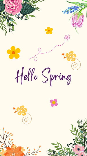 Basic Hello Spring HD phone wallpaper