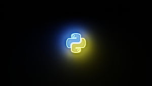 Neon, Python Logo HD wallpaper