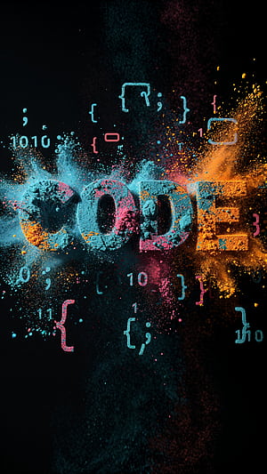 Code Burst | Neon Code Splash | Pixel Dust Code | Explosive Code | Code Pop, Programming HD phone wallpaper