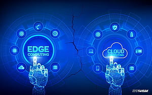 Edge Computing versus Cloud Computing HD wallpaper